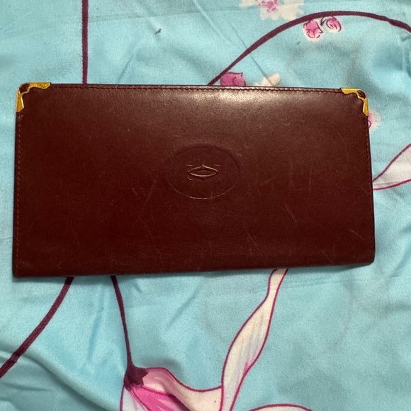 Elegant Cartier Brown Leather Wallet